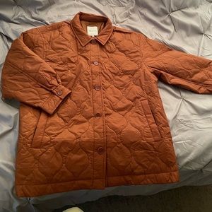 Madewell Women’s Air Puff Quilted Lightweight Jacket  in Burnt Orange NWT